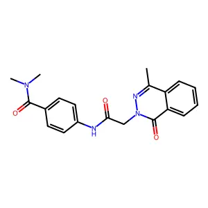 N,N-dimethyl-4-[[2-(4-methyl-1-oxophthalazin-2-yl)acetyl]amino]benzamide structure