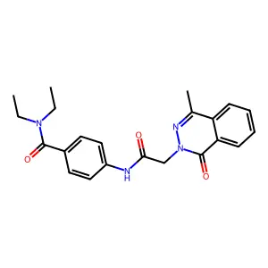 N,N-diethyl-4-[[2-(4-methyl-1-oxophthalazin-2-yl)acetyl]amino]benzamide structure