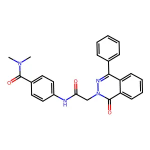 N,N-dimethyl-4-[[2-(1-oxo-4-phenylphthalazin-2-yl)acetyl]amino]benzamide structure