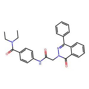 N,N-diethyl-4-[[2-(1-oxo-4-phenylphthalazin-2-yl)acetyl]amino]benzamide structure