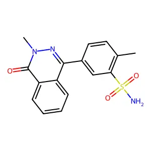 2-Methyl-5-(3-methyl-4-oxo-3,4-dihydrophthalazin-1-yl)benzenesulfonamide structure
