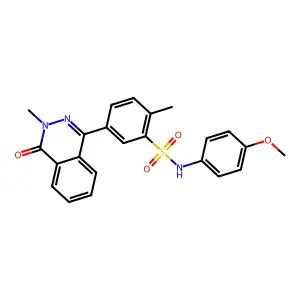 N-(4-methoxyphenyl)-2-methyl-5-(3-methyl-4-oxophthalazin-1-yl)benzenesulfonamide structure