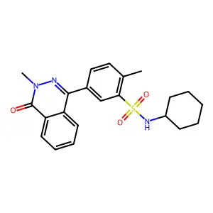 N-cyclohexyl-2-methyl-5-(3-methyl-4-oxophthalazin-1-yl)benzenesulfonamide structure