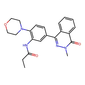 N-[5-(3-methyl-4-oxophthalazin-1-yl)-2-morpholin-4-ylphenyl]propanamide structure