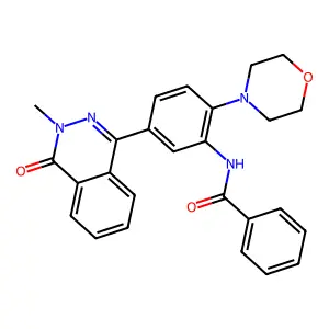 N-[5-(3-methyl-4-oxophthalazin-1-yl)-2-morpholin-4-ylphenyl]benzamide structure