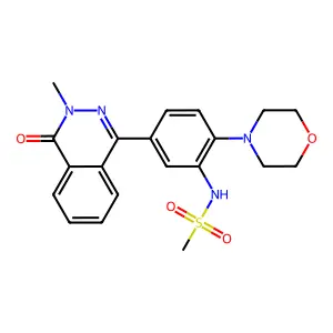 N-[5-(3-methyl-4-oxophthalazin-1-yl)-2-morpholin-4-ylphenyl]methanesulfonamide structure