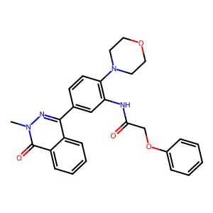 N-[5-(3-methyl-4-oxophthalazin-1-yl)-2-morpholin-4-ylphenyl]-2-phenoxyacetamide structure