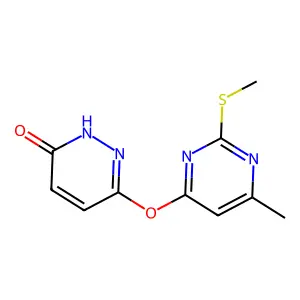 6-{[6-Methyl-2-(methylsulfanyl)pyrimidin-4-yl]oxy}pyridazin-3-ol structure