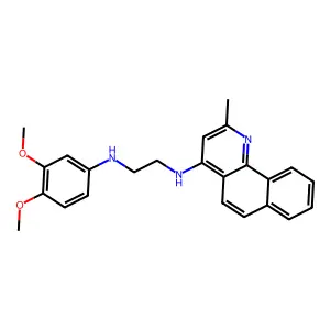 N-(3,4-dimethoxyphenyl)-N'-(2-methylbenzo[h]quinolin-4-yl)ethane-1,2-diamine structure