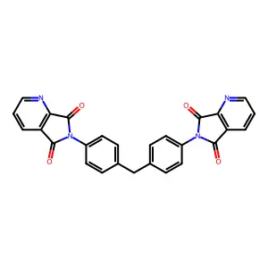 6-[4-[[4-(5,7-dioxopyrrolo[3,4-b]pyridin-6-yl)phenyl]methyl]phenyl]pyrrolo[3,4-b]pyridine-5,7-dione structure