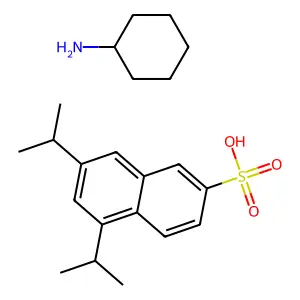 Naphthalenesulfonic acid, bis(1-methylethyl)-, compd. with cyclohexanamine (1:1) structure