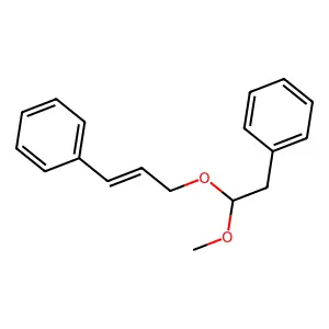 (3-(1-Methoxy-2-phenylethoxy)-1-propen-1-yl)benzene structure
