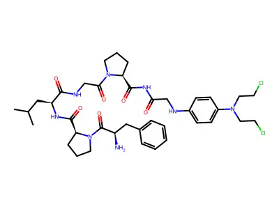 Glycinamide, D-phenylalanyl-L-prolyl-L-leucylglycyl-L-prolyl-N-(4-(bis(2-chloroethyl)amino)phenyl)- structure
