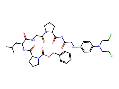 N-(z-Pro-leu-gly-pro-gly)-N',N'-bis(2-chloroethyl)-p-phenylenediamine structure