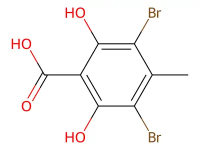 gamma-Resorcylic acid, 3,5-dibromo-4-methyl- structure