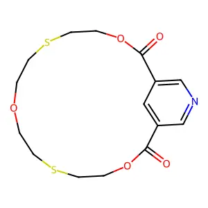 3,9,15-trioxa-6,12-dithia-19-azabicyclo[15.3.1]henicosa-1(21),17,19-triene-2,16-dione structure