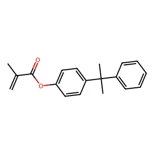 2-Propenoic acid, 2-methyl-, 4-(1-methyl-1-phenylethyl)phenyl ester structure