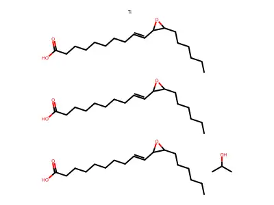 Titanium(4+) 10-(3-hexyloxiran-2-yl)dec-9-enoate propan-2-olate (1/3/1) structure