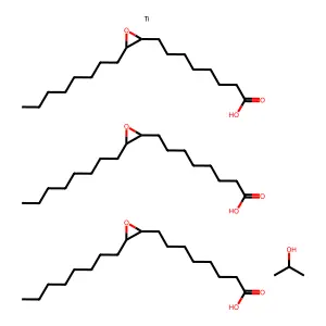 Titanium, tris(3-octyl-2-oxiraneoctanoato-kappaO2)(2-propanolato)-, (T-4)- structure