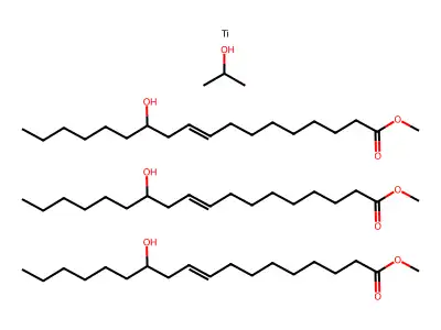 Titanium(4+) 18-methoxy-18-oxooctadec-9-en-7-olate propan-2-olate (1/3/1) structure