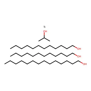 Titanium, bis(dodecyloxy)(2-propanolato)(1-tetradecanolato)-, (T-4)- structure