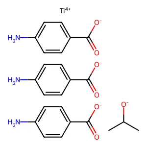 Titanium, tris(4-aminobenzoato-kappaO)(2-propanolato)-, (T-4)- structure