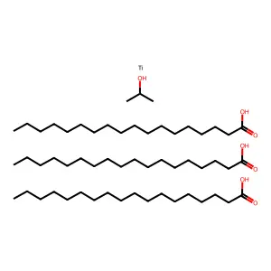 Titanium, tris(octadecanoato-kappaO)(2-propanolato)-, (T-4)- structure