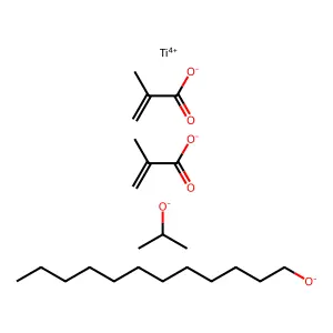 Titanium, (dodecyloxy)bis(2-methyl-2-propenoato-kappaO)(2-propanolato)-, (T-4)- structure