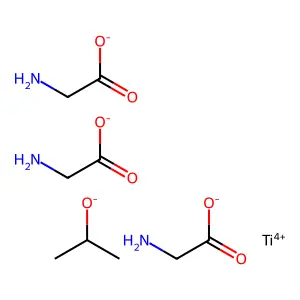 Titanium, bis(glycinato-kappaN,kappaO)(glycinato-kappaO)(2-propanolato)- structure