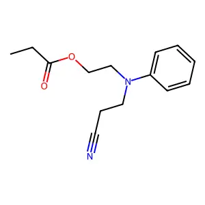 Propanenitrile, 3-[[2-(1-oxopropoxy)ethyl]phenylamino]- structure
