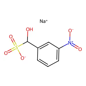 Benzenemethanesulfonic acid, alpha-hydroxy-3-nitro-, sodium salt (1:1) structure