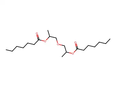 Heptanoic acid, 1,1'-(oxybis(methyl-2,1-ethanediyl)) ester structure