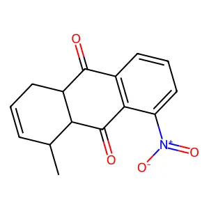 1-Methyl-8-nitro-1,4,4a,9a-tetrahydroanthracene-9,10-dione structure