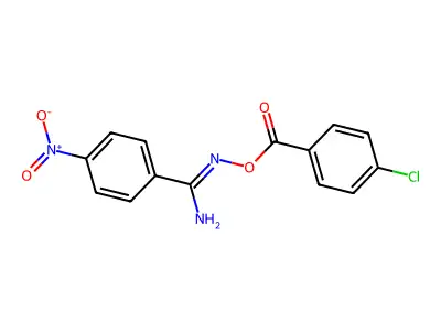 [(E)-[amino-(4-nitrophenyl)methylidene]amino] 4-chlorobenzoate structure