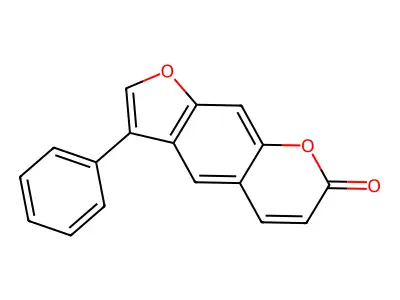 7H-Furo[3,2-g][1]benzopyran-7-one, 3-phenyl- structure
