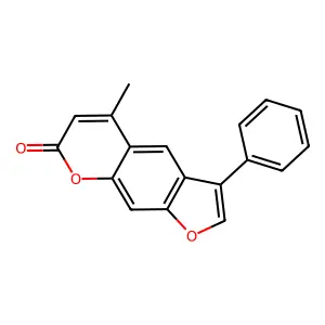 5-methyl-3-phenyl-7H-furo[3,2-g]chromen-7-one structure