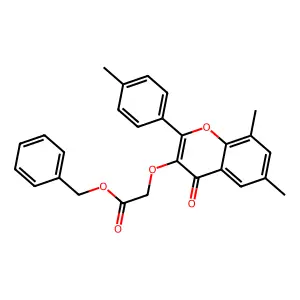 Benzyl 2-[6,8-dimethyl-2-(4-methylphenyl)-4-oxo-chromen-3-yl]oxyacetate structure