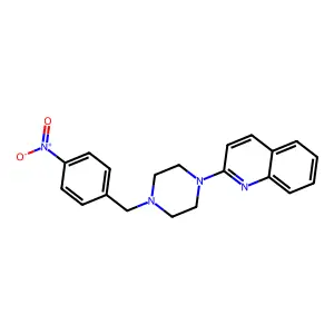 2-(4-((4-Nitrophenyl)methyl)-1-piperazinyl)quinoline structure