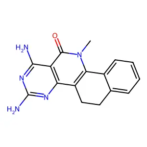 Benzo(h)pyrimido(5,4-c)quinolin-12(6H)-one, 1,3-diamino-5,11-dihydro-11-methyl- structure