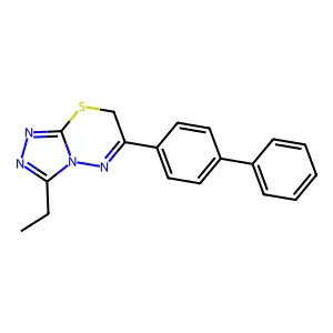 6-Biphenyl-4-yl-3-ethyl-7H-(1,2,4)triazolo(3,4-b)(1,3,4)thiadiazine structure