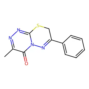 3-methyl-7-phenyl-8H-1,2,4-triazino[3,4-b]1,3,4-thiadiazin-4-one structure