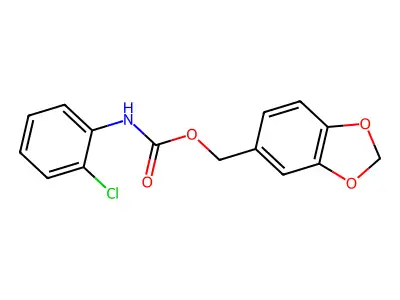 Piperonyl N-(2-chlorophenyl)carbamate structure