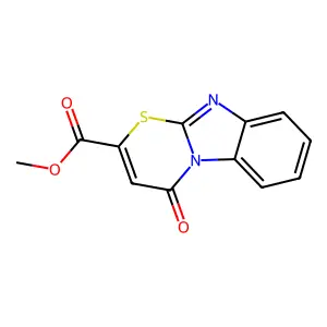 Methyl 4-oxo-[1,3]thiazino[3,2-a]benzimidazole-2-carboxylate structure