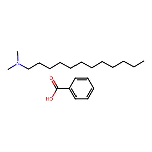 N,N-二甲基-1-十二烷胺苯甲酸盐(1:1) structure
