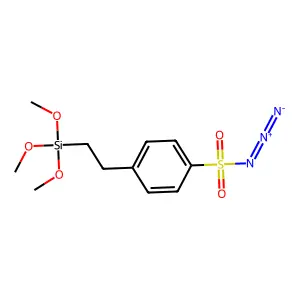 Benzenesulfonyl azide, 4-(2-(trimethoxysilyl)ethyl)- structure