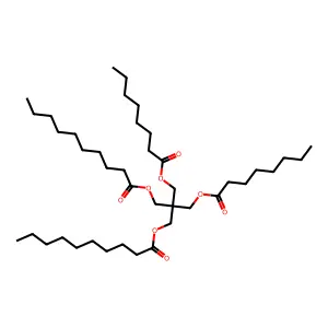 Decanoic acid, 1,1'-[2,2-bis[[(1-oxooctyl)oxy]methyl]-1,3-propanediyl] ester structure