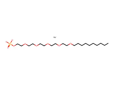 3,6,9,12,15-Pentaoxapentacosan-1-ol, 1-(dihydrogen phosphate), sodium salt (1:2) structure