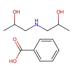 2-Propanol, 1,1'-iminobis-, benzoate (1:1) structure