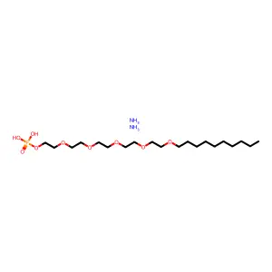 3,6,9,12,15-pentaoxapentacosan-1-ol, dihydrogen phosphate, diammonium salt structure