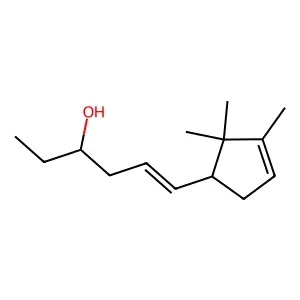 6-(2,2,3-Trimethylcyclopent-3-en-1-yl)hex-5-en-3-ol structure